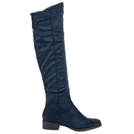 VINCEZA marineblaue Stiefel