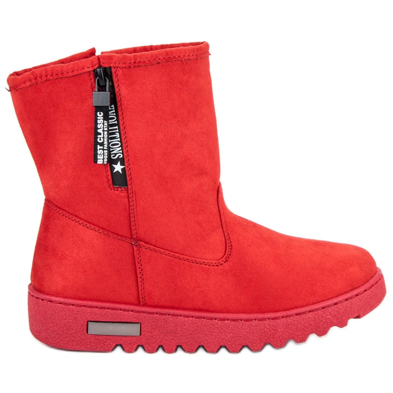 Mckeylor Warme Wildlederstiefel rot