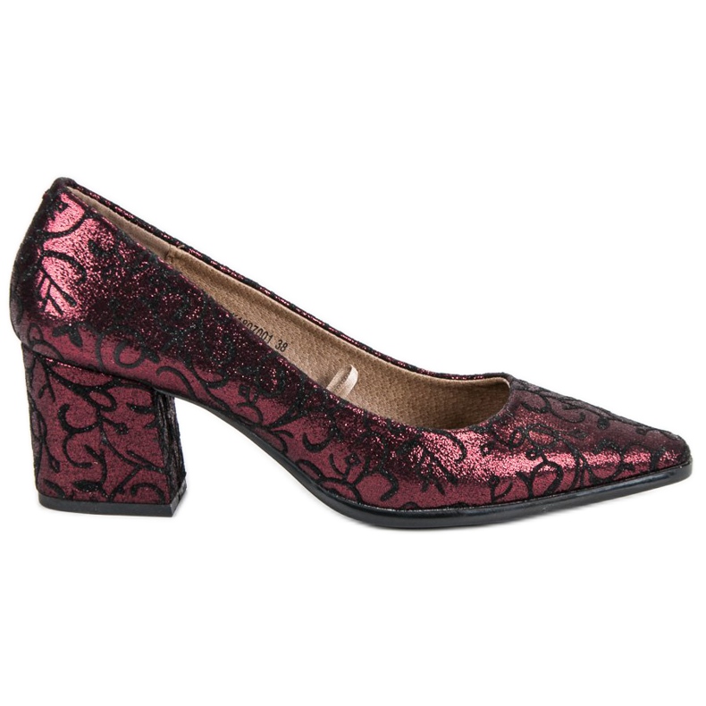 Kylie Elegante burgunderfarbene Pumps rot