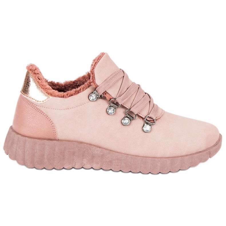 Kylie Wildleder Sneakers rosa