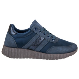 Kylie Navy Fashion Sneakers blau