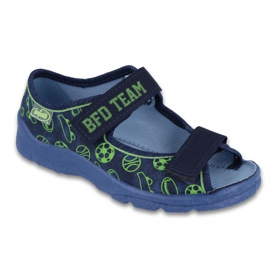Befado Kinderschuhe 969Y124 grün marineblau