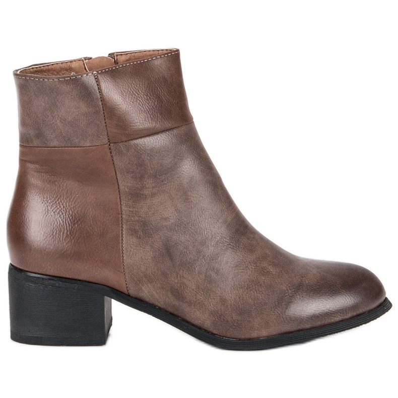 Small Swan Klassische Stiefel mit hohen Absätzen schwarz braun