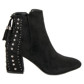 Elegante Wildlederstiefel schwarz