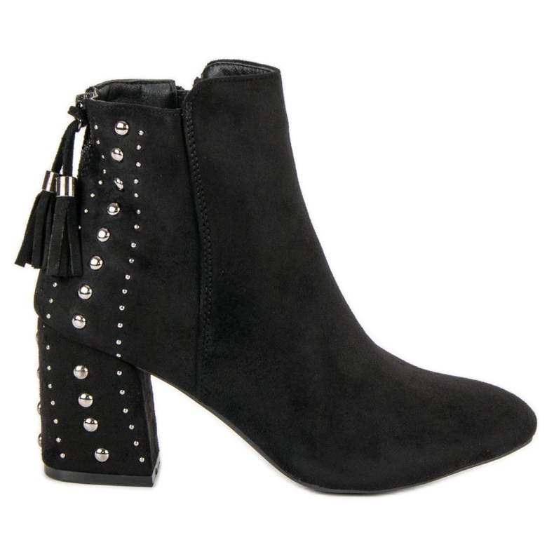 Elegante Wildlederstiefel schwarz