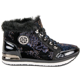 Aclys Modische gebundene Sneakers schwarz mehrfarbig