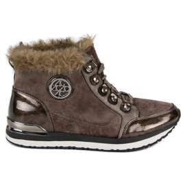 Aclys Modische gebundene Sneakers braun