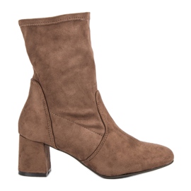 Kylie Stiefeletten aus Wildleder zum Hineinschlüpfen beige