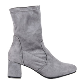 Kylie Stiefeletten aus Wildleder zum Hineinschlüpfen grau