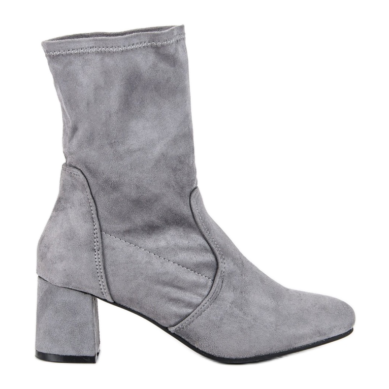 Kylie Stiefeletten aus Wildleder zum Hineinschlüpfen grau