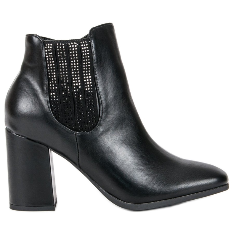 Kylie Elegante Stiefel auf einem Pfosten schwarz