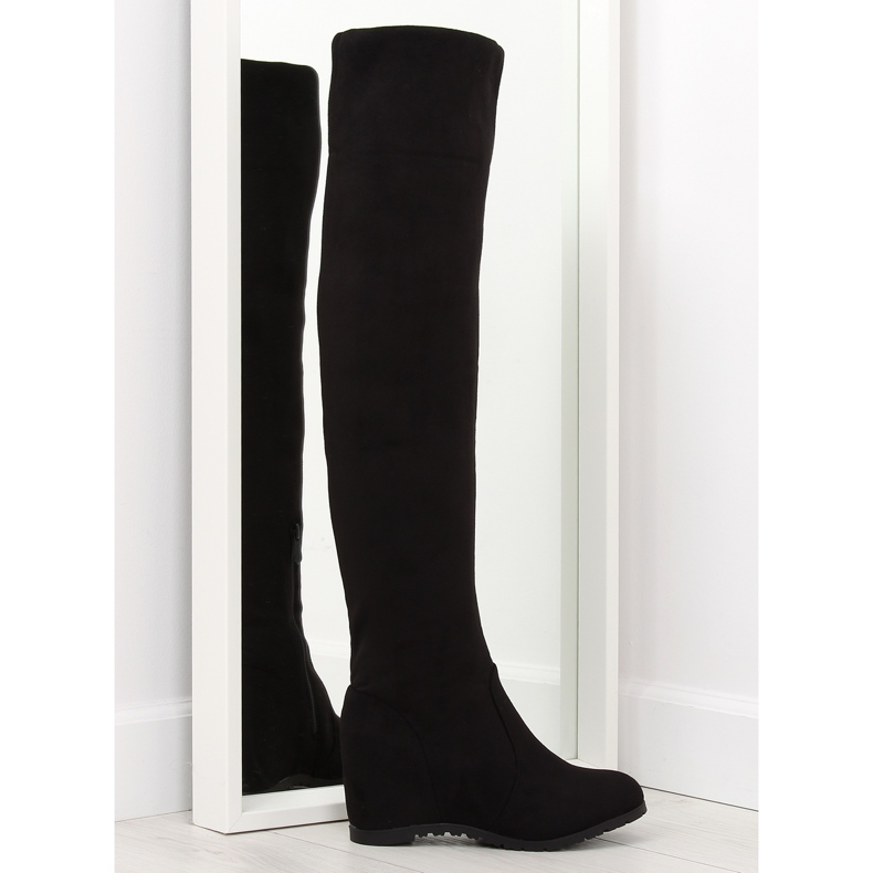 Schwarze Keilstiefel 0-68 schwarz