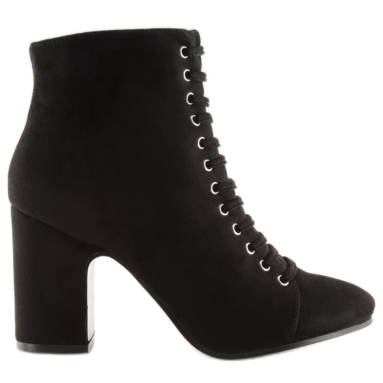 Stiefel mit stabilem Absatz schwarz SP03 Black