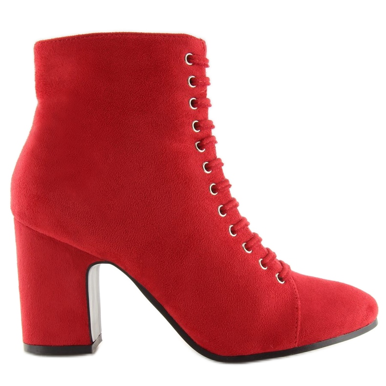 Red SP03 Rote Stiefel auf stabilem Absatz