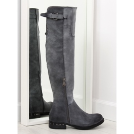 Damen Reitstiefel grau 228-PG grau