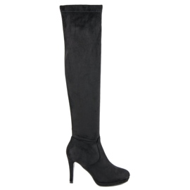 Small Swan Overknee-Stiefel schwarz