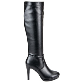 Small Swan Sexy Damenstiefel schwarz