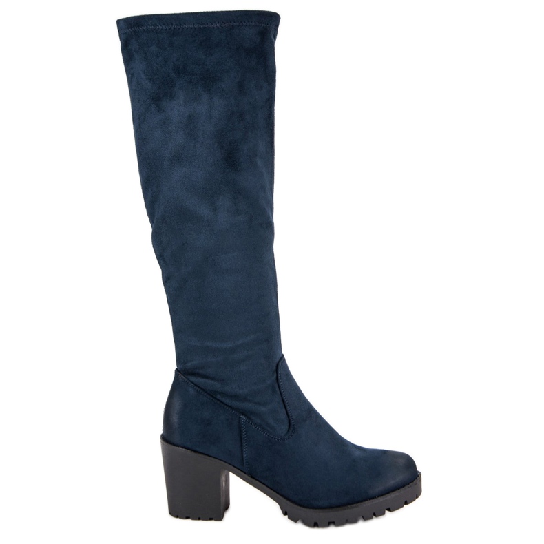 Wildleder-Stiefeletten von VINCEZA mehrfarbig blau