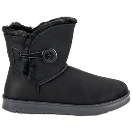 Kylie Wildleder Mukluki schwarz