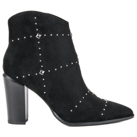 Kylie Schwarze Stiefel aus Wildleder