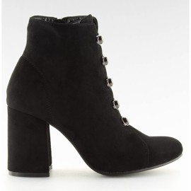 Schwarz OM-15 Schwarze Stiefel mit hohen Absätzen