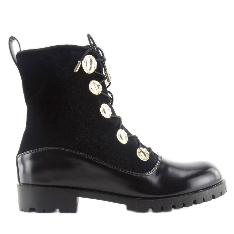 Veloursarbeiter mit Knöpfen schwarz R113p Schwarz