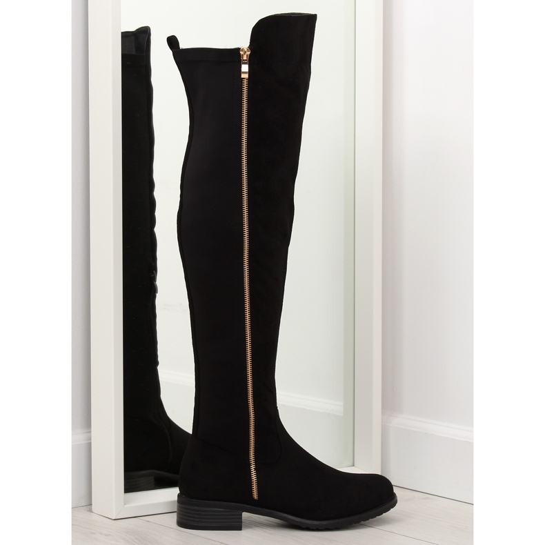 Oberschenkel mit elastischem Oberteil schwarz