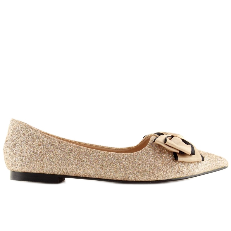 Ballerinas glänzend gold LT101 Champagner golden