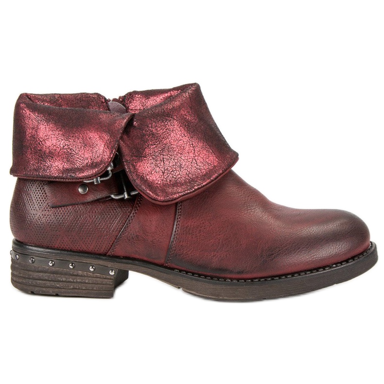 Forever Folie Burgunder Stiefel rot