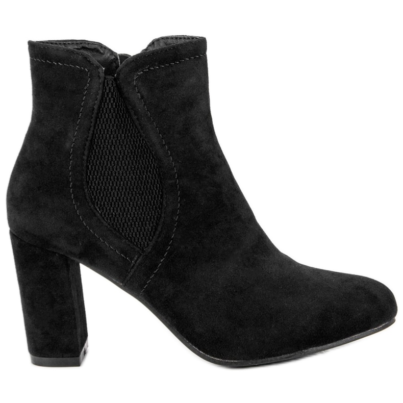 Wildlederstiefeletten am Pfosten schwarz