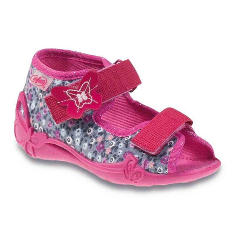 Befado Kinderschuhe 242P072 grau rosa