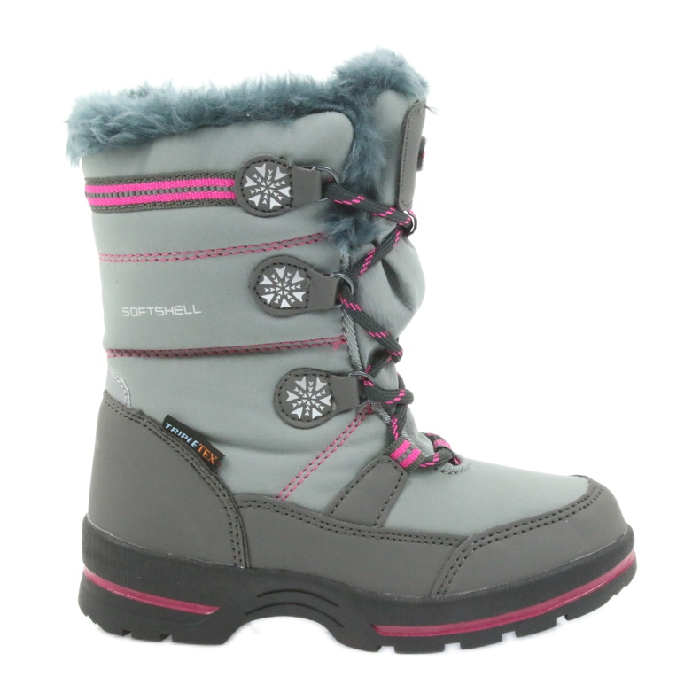 American Club Amerikanische Winterstiefel mit 702SB Membran grau rosa