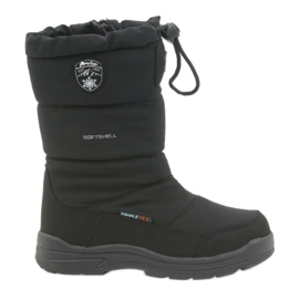 American Club American 801SB schwarze Schneestiefel mit Membran