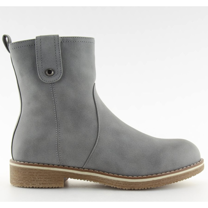 Stiefeletten flach grau 0-253 Grau