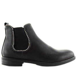 Schwarze Chelsea-Boots für Damen 1003-PA Schwarz