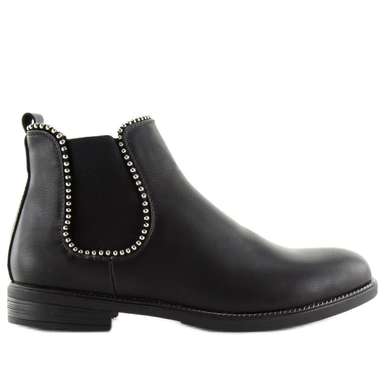 Schwarze Chelsea-Boots für Damen 1003-PA Schwarz