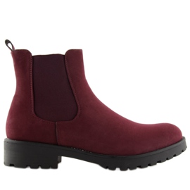 Kastanienbraune Damenstiefel SP16 WINE-RED rot