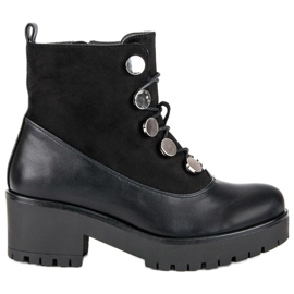 Queen Vivi Geschnürte Arbeiter schwarz