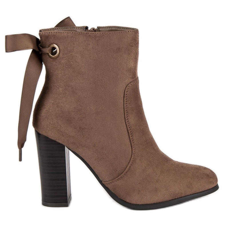 Super Mode Elegante Stiefel auf einem Pfosten braun