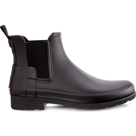 Hunter Damen Original verfeinert Chelsea Black schwarz