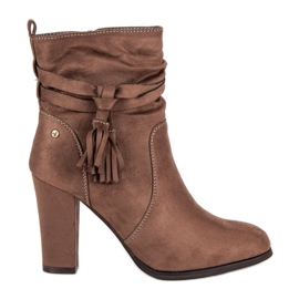 Super Mode Elegante Stiefel auf der Post braun