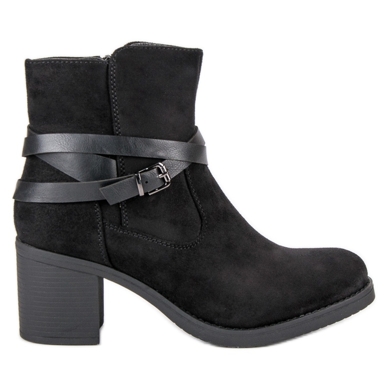 Super Mode Wildleder Stiefeletten schwarz
