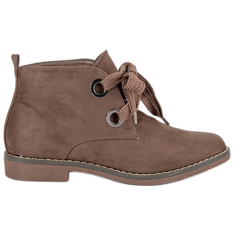 Super Mode Wildleder geknotete Stiefel braun