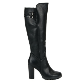 Cm Paris Klassische Stiefel mit hohen Absätzen schwarz