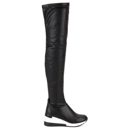 SDS Sportliche Keilstiefel schwarz
