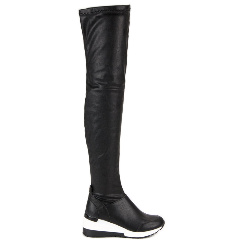 SDS Sportliche Keilstiefel schwarz
