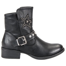 Schwarze Rockstiefel