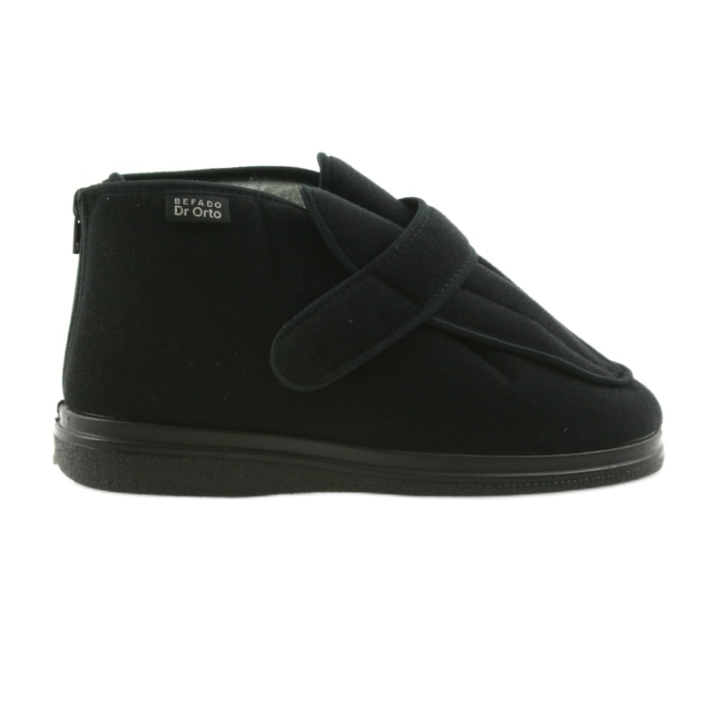 Dr.orto Befado Männerschuh 987M002 empfindliche Füße Schwarz Silbereinsatz