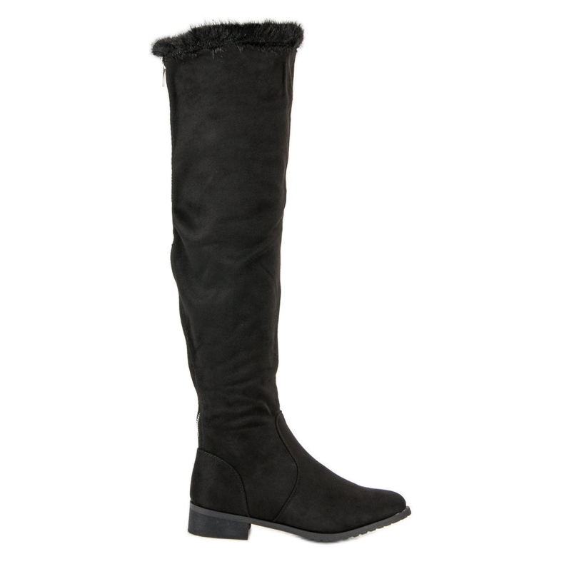Cm Paris Overknee-Stiefel mit Fell schwarz
