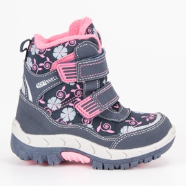 American Club Amerikanische Winterschuhe blau rosa